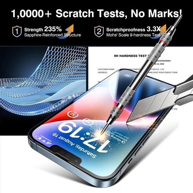 Alt view image 6 of 7 - -4+2 Pack for iPhone 14 Screen Protector (6.1) HD Clear