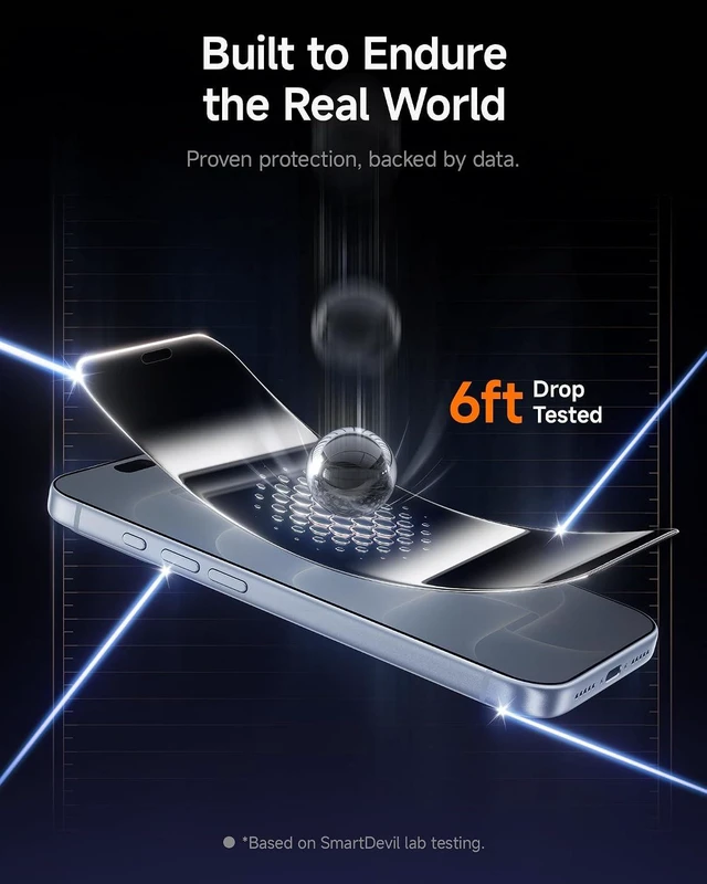 Alt view image 4 of 7 - 2 Pack Privacy Screen Protector for iPhone 18 Pro