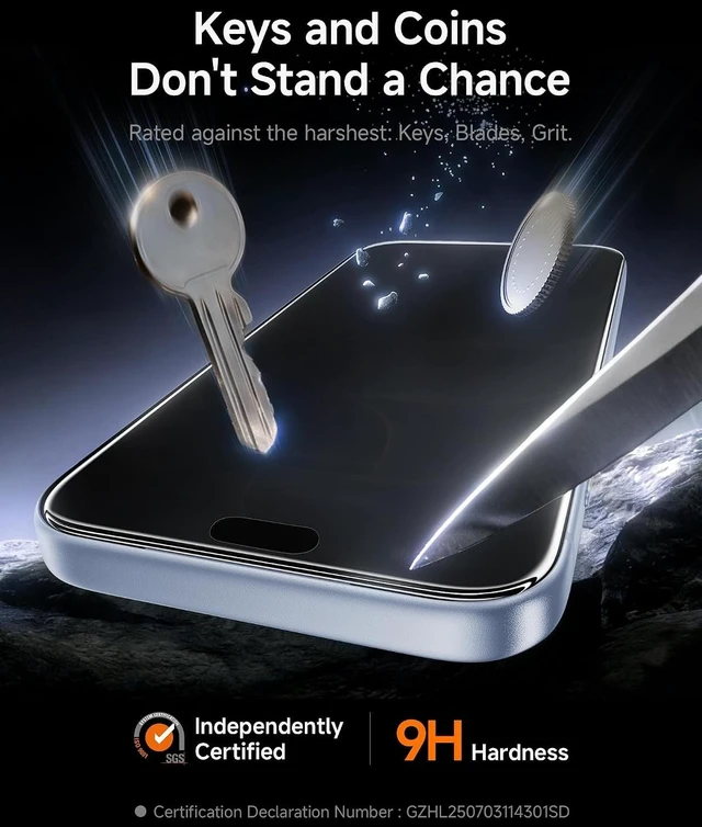 Alt view image 6 of 7 - 2 Pack Privacy Screen Protector for iPhone 18 Pro