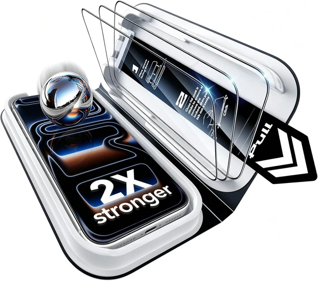 Main image of 3 Pack for iPhone 17 Pro Max Screen Protector Classic Clear