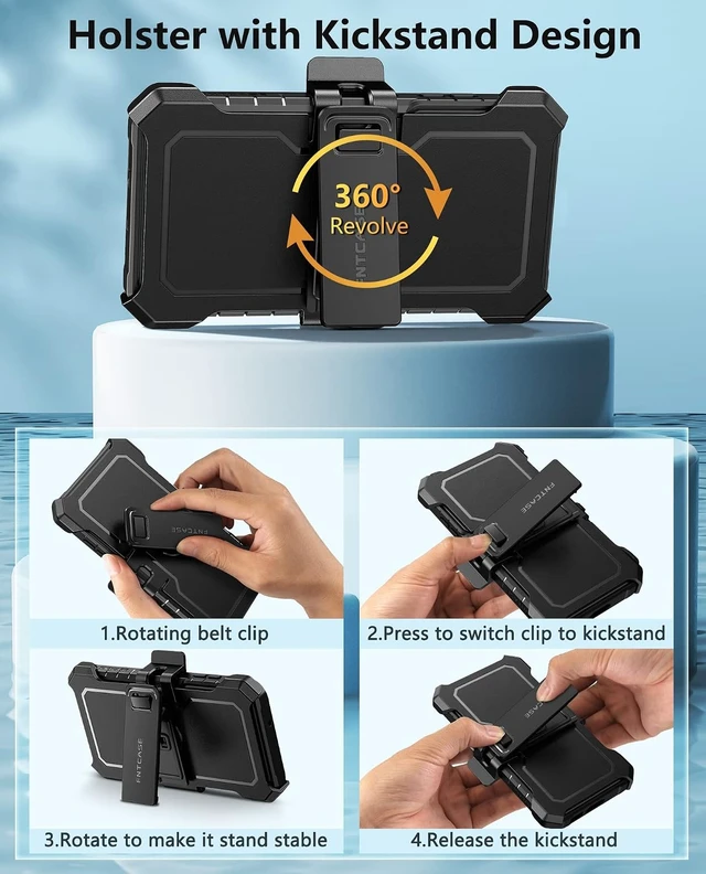 Alt view image 6 of 7 - for Galaxy S23 Case Belt Clip Built-in Screen Protector