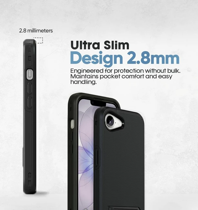 Alt view image 4 of 7 - for iPhone 17e Case with Belt Clip and Stand Magnetic | 6.1
