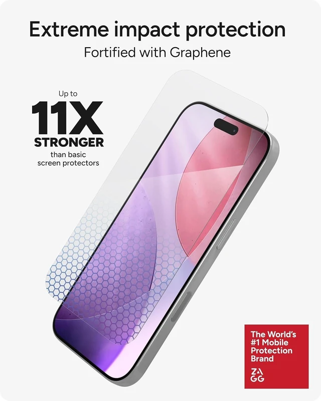 Alt view image 3 of 7 - XTR5 Glass Screen Protector for iPhone 17 Pro