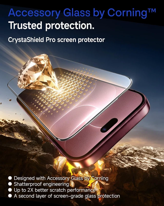 Alt view image 3 of 7 - 3 Pack Tempered Glass for iPhone 18 Pro Screen Protector