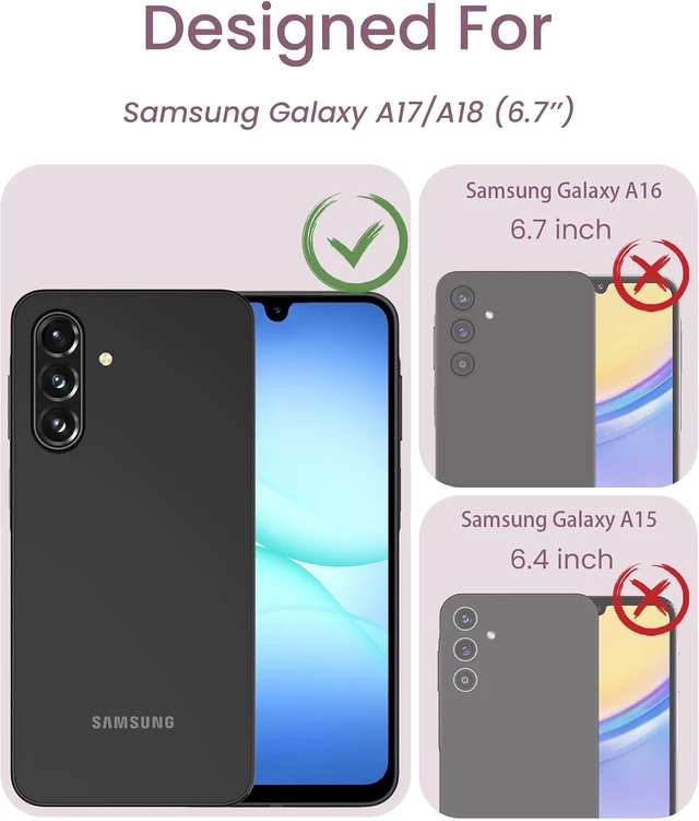 Alt view image 2 of 7 - for Galaxy A17/A18 Case Crystal Clear Floral Purple