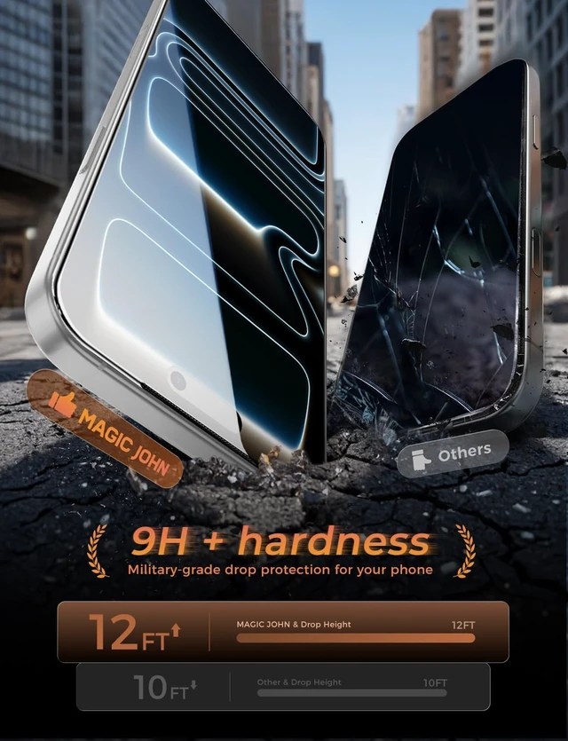 Alt view image 4 of 7 - 3rd Gen for iPhone 17 Pro Screen Protector Easy Installation
