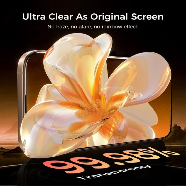 Alt view image 7 of 7 - NeverBreak 9H+ Hardness for iPhone 16 Pro Screen Protector 12FT Military Grade Protection (Scratch Shatter Drop Resistance) 16Pro Tempered Glass 6.3 2 Pack with De-Bubble Card Clear