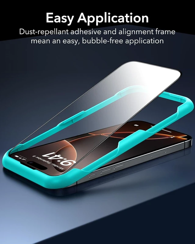 Alt view image 3 of 7 - 3 Pack for iPhone 16 Pro Max Screen Protector Align Frame