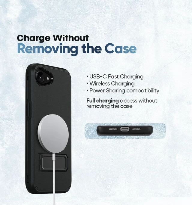 Alt view image 2 of 7 - for iPhone 17e Case with Belt Clip and Stand Magnetic | 6.1