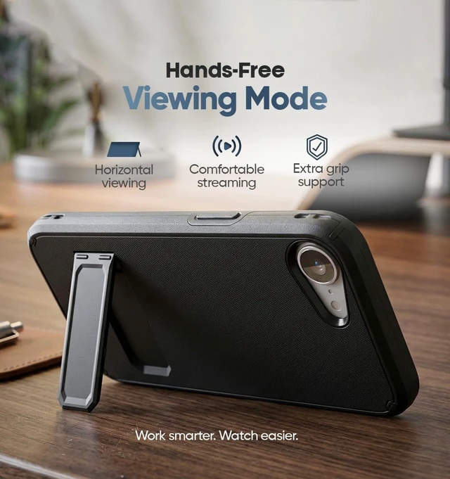 Alt view image 3 of 7 - for iPhone 17e Case with Belt Clip and Stand Magnetic | 6.1