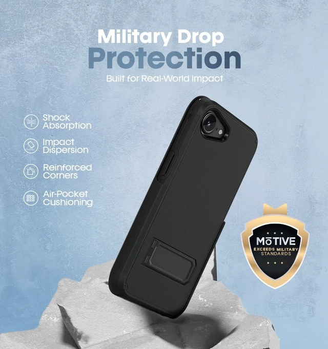 Alt view image 7 of 7 - for iPhone 17e Case with Belt Clip and Stand Magnetic | 6.1