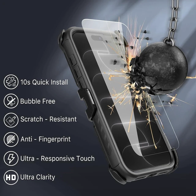 Alt view image 6 of 7 - for iPhone 18 Pro Case with Belt Clip Holster Magnetic Case