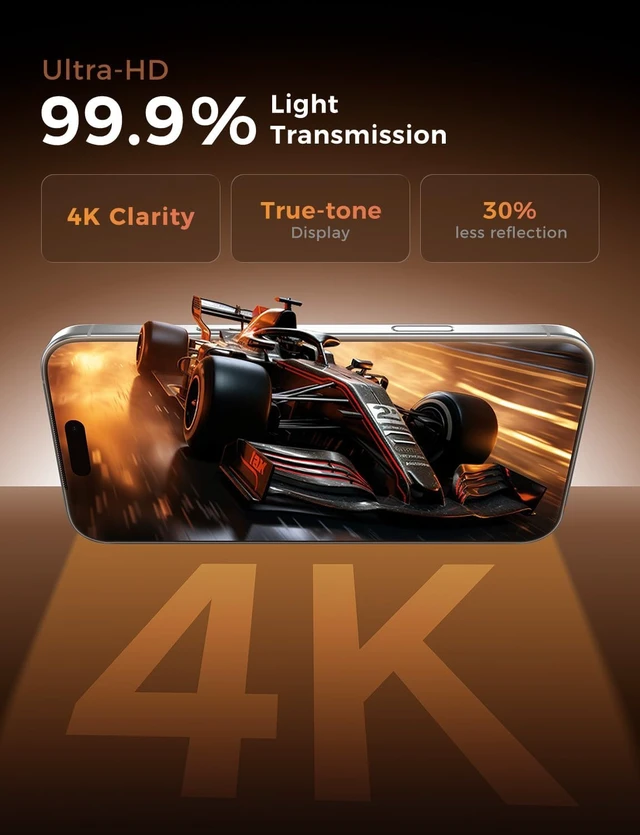 Alt view image 6 of 7 - 3rd Gen for iPhone 17 Pro Screen Protector Easy Installation