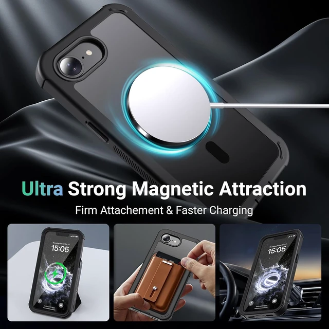Alt view image 3 of 7 - Magnetic for iPhone 17e Case& iPhone 16e Case Black