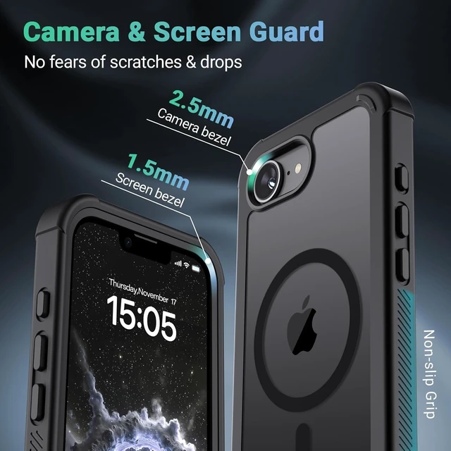 Alt view image 6 of 7 - Magnetic for iPhone 17e Case& iPhone 16e Case Black