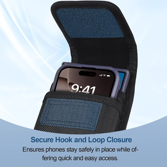 Alt view image 5 of 7 - Dual Phone Holster for Two Phones Heavy Duty Belt Clip