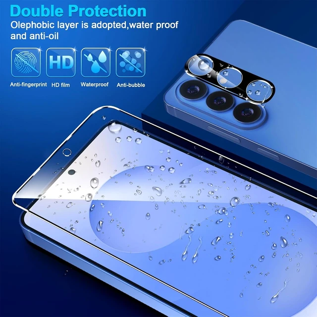 Alt view image 6 of 7 - 3 Pack for Galaxy S26 FE Screen Protector Tempered Glass + 3 Pack Camera Lens Protector Military Grade Shatterproof 9H Hardness Fingerprint Unlock Case Friendly 6.7 Inch