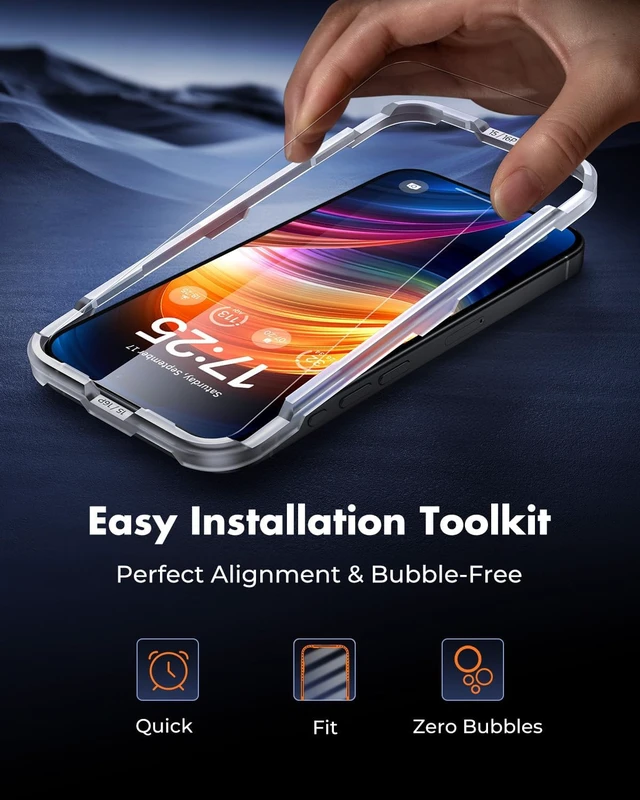 Alt view image 3 of 7 - 2-Pack Screen Protector for iPhone 15/16 Tempered Glass