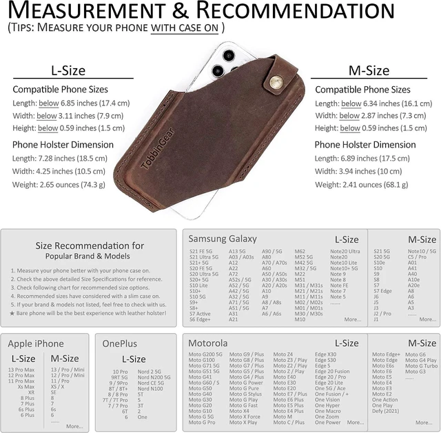 Alt view image 5 of 6 - Leather Cell Phone Holster with Belt Clip Universal Phone Holster for Men Belt Holder Leather Case for iPhone Galaxy Phones Dark Brown Large