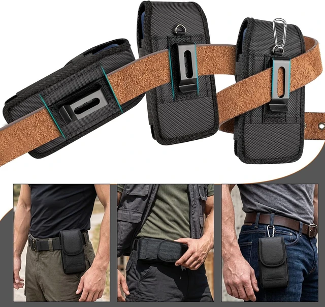 Alt view image 7 of 7 - Magnetic Cell Phone Holster with Belt Clip for iPhone Galaxy