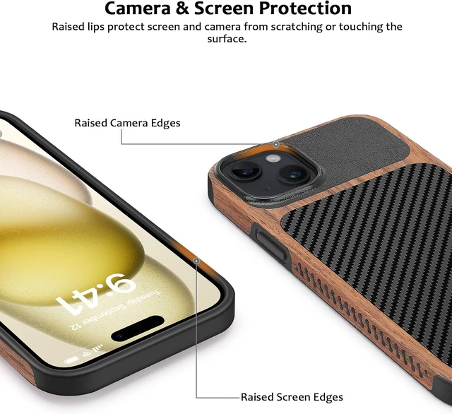 Alt view image 3 of 7 - Case for iPhone 15 Compatible with MagSafe Black