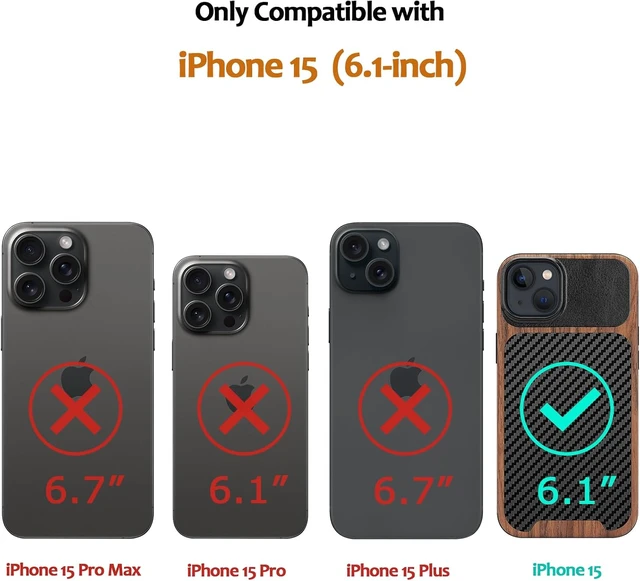 Alt view image 7 of 7 - Case for iPhone 15 Compatible with MagSafe Black
