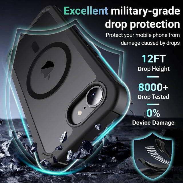 Alt view image 4 of 7 - Magnetic for iPhone 17e Case& iPhone 16e Case Black