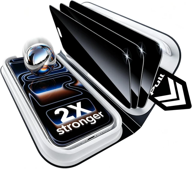 Main image of 3 Pack for iPhone 17 Pro Max Privacy Screen Protector Classic