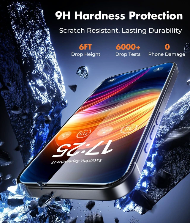 Alt view image 2 of 7 - 2-Pack Screen Protector for iPhone 15/16 Tempered Glass