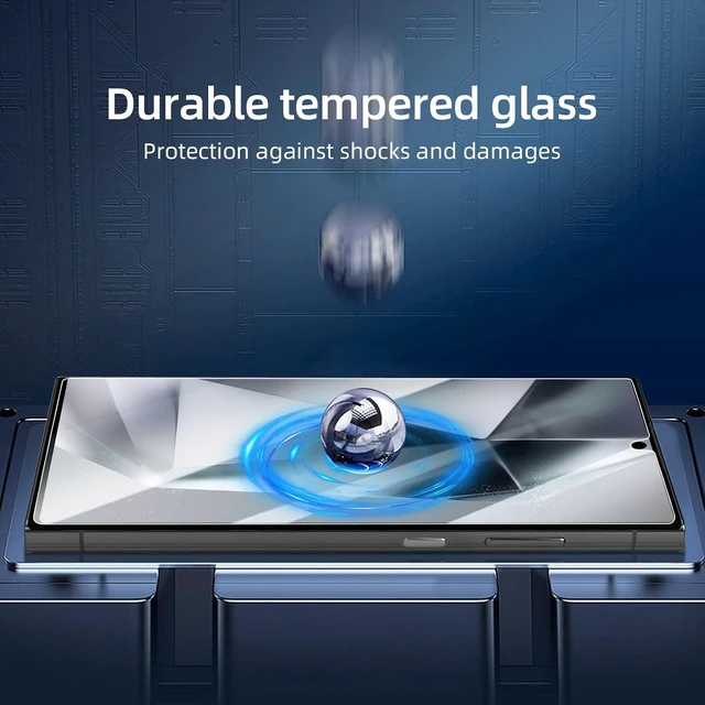 Alt view image 7 of 7 - NEWC for Galaxy S24 Ultra Screen Protector Tempered Glass