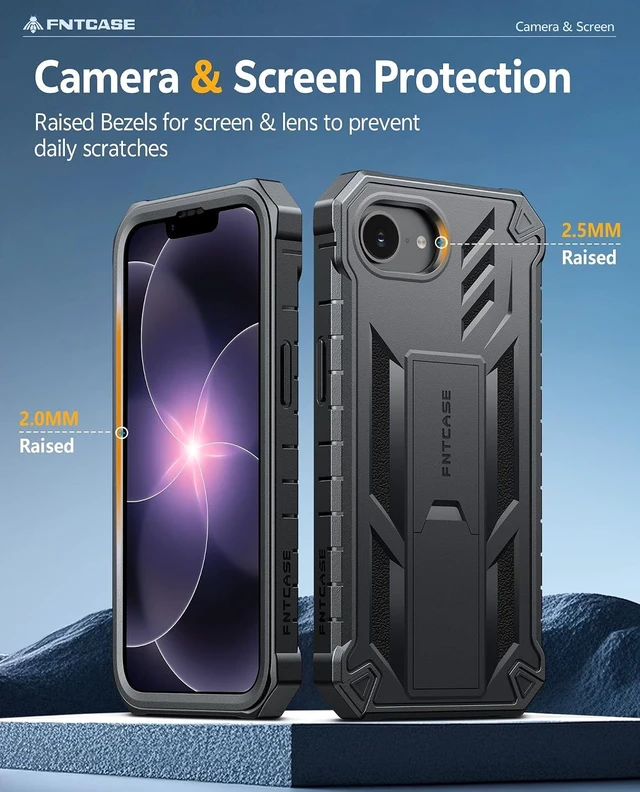 Alt view image 4 of 7 - for iPhone 17e Case with Built-in Screen Protector and Kickstand