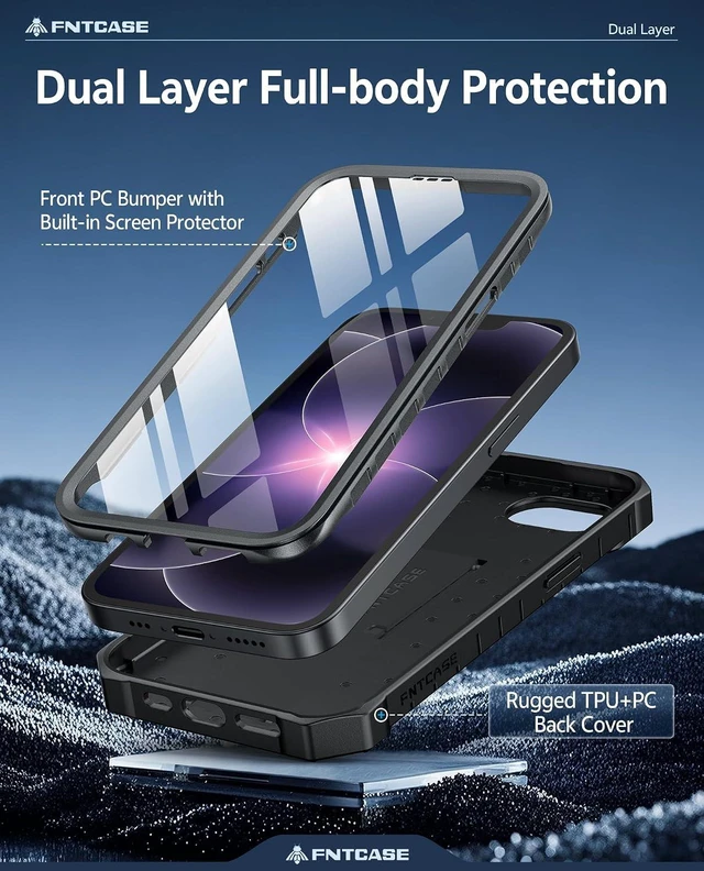 Alt view image 3 of 7 - for iPhone 17e Case with Built-in Screen Protector and Kickstand