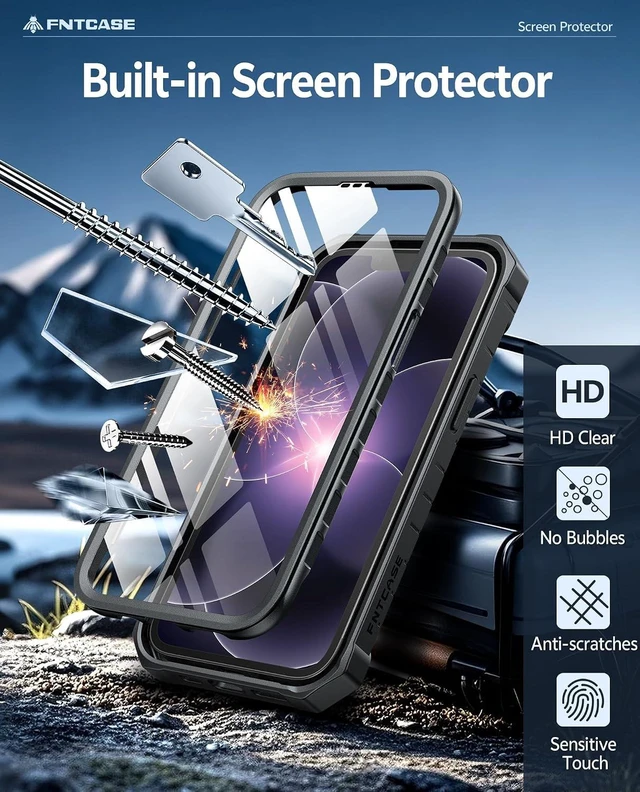 Alt view image 5 of 7 - for iPhone 17e Case with Built-in Screen Protector and Kickstand
