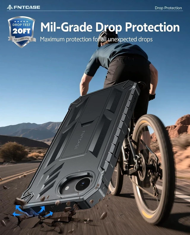 Alt view image 7 of 7 - for iPhone 17e Case with Built-in Screen Protector and Kickstand