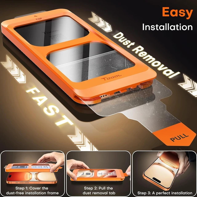 Alt view image 3 of 7 - for iPhone 17 Pro Screen Protector Easy Installation