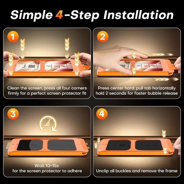 Alt view image 7 of 7 - for iPhone 17 Pro Screen Protector Easy Installation