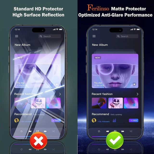Alt view image 4 of 7 - Matte Screen Protector for iPhone 18 Pro Max Tempered Glass