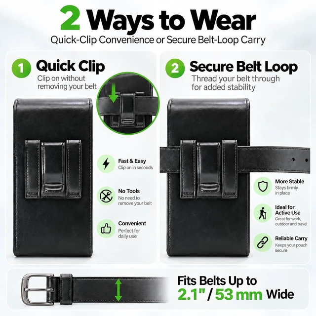 Alt view image 4 of 7 - Dual Phone Case for Two Phones Double Phone Holster