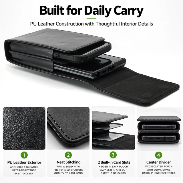 Alt view image 3 of 7 - Dual Phone Case for Two Phones Double Phone Holster