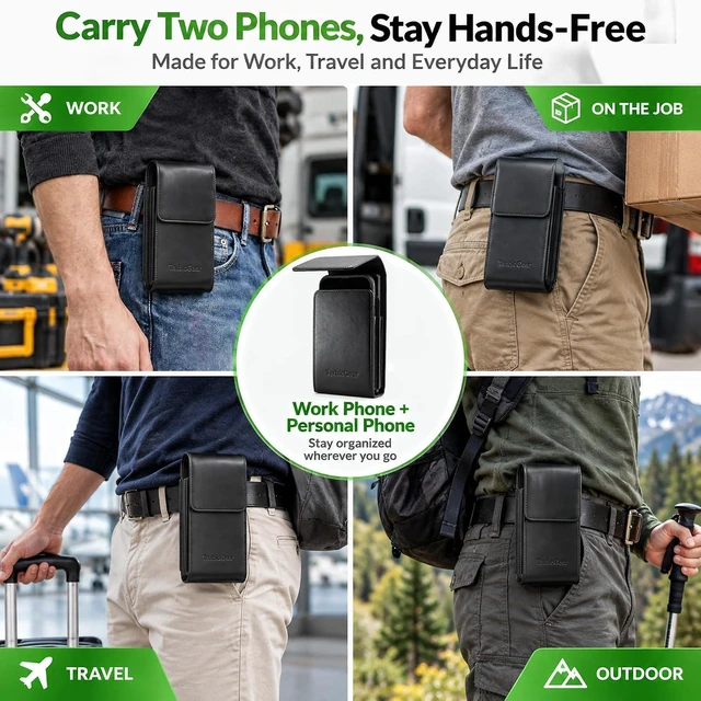 Alt view image 6 of 7 - Dual Phone Case for Two Phones Double Phone Holster
