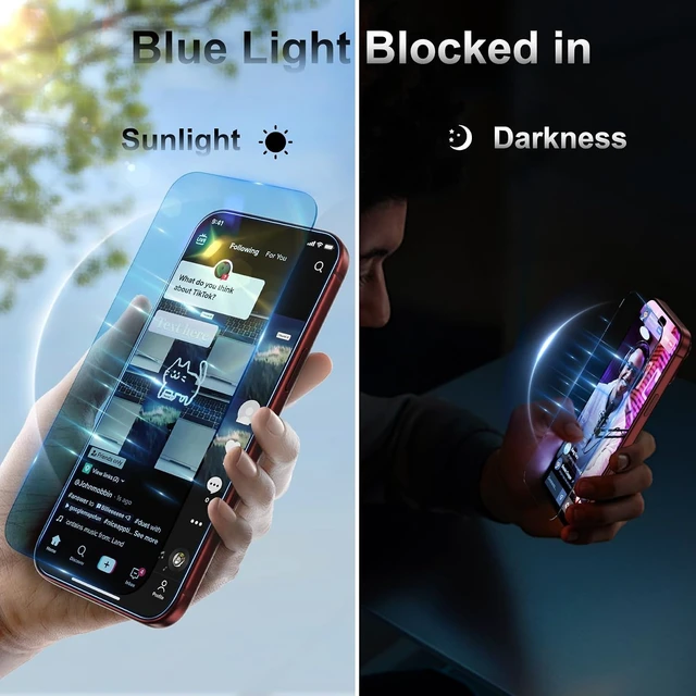 Alt view image 4 of 6 - for iPhone 18 Pro Max Screen Protector Anti-Blue Light Filter