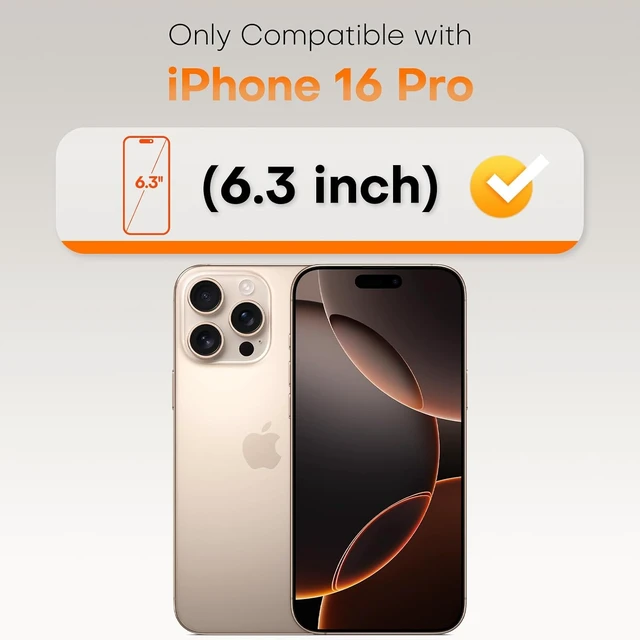 Alt view image 2 of 7 - for iPhone 16 Pro Screen Protector Easy Installation