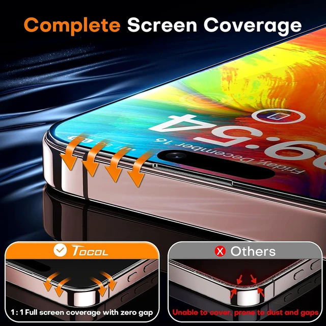 Alt view image 5 of 7 - for iPhone 16 Pro Screen Protector Easy Installation
