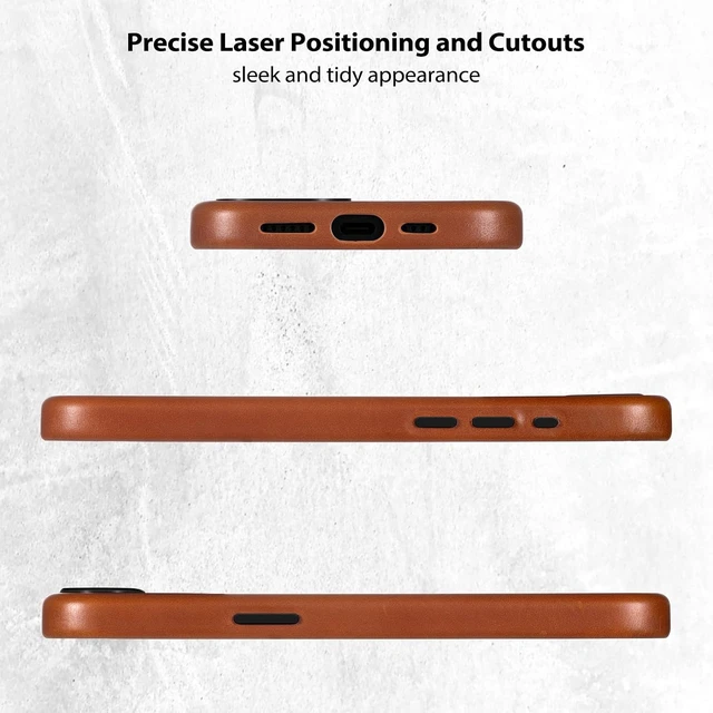 Alt view image 4 of 7 - Vegetable-Tanned Leather Case for iPhone 17e/16e Saddle Brown