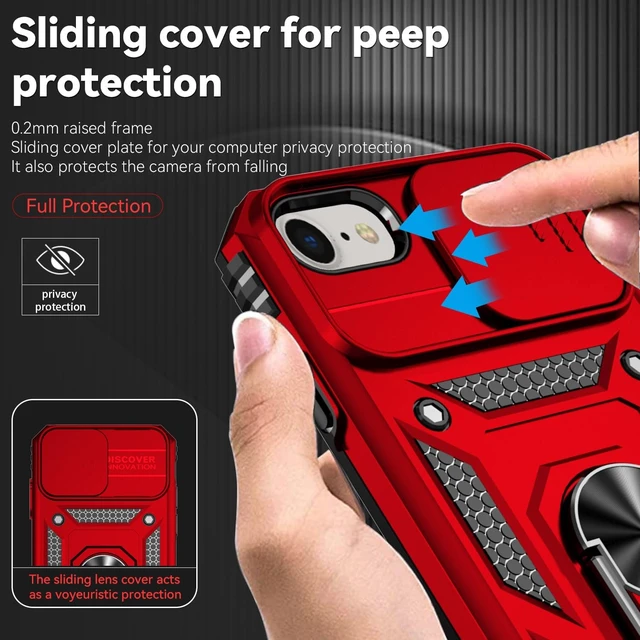 Alt view image 3 of 6 - for iPhone SE Case 2022/2020/3rd/2rd / iPhone 6/7/8 Case-Red