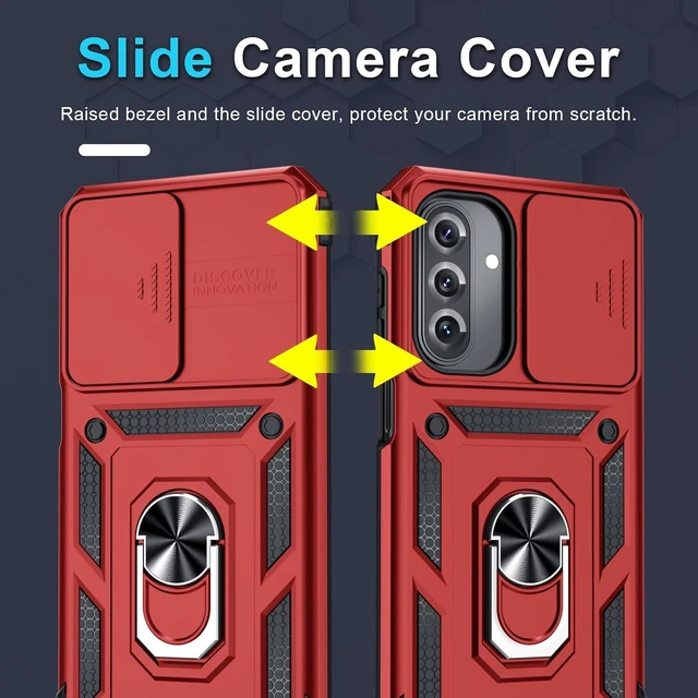 Alt view image 3 of 7 - for Galaxy A17 Case Built in Slide Camera Cover Red