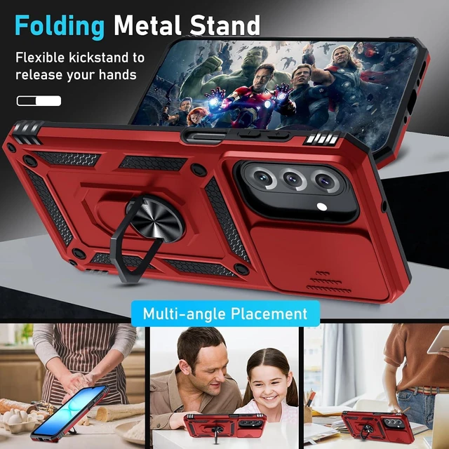 Alt view image 2 of 7 - for Galaxy A17 Case Built in Slide Camera Cover Red