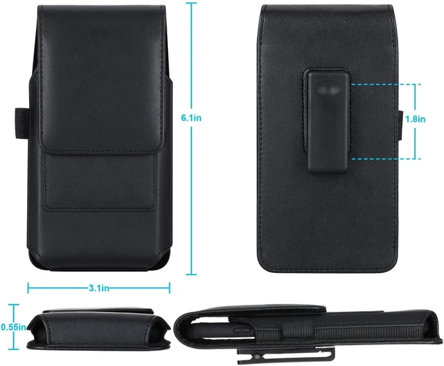 Alt view image 7 of 7 - Galaxy S24-20 Phone Holster - Leather Belt Clip Case With 360 Rotation - Limited to S24 S23 S22 S21 S20 S10 S9 S8 S7 Edge + iPhone 14 Pro