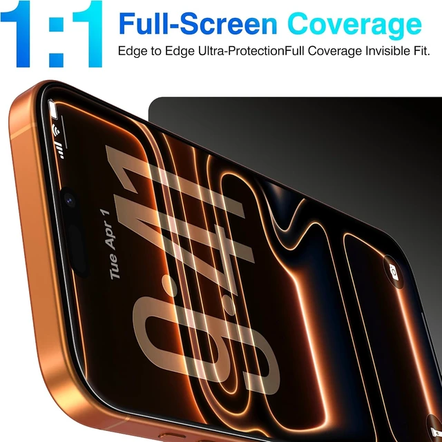 Alt view image 3 of 7 - -4+2 Pack for iPhone 17 Pro Screen Protector (6.3) HD Clear