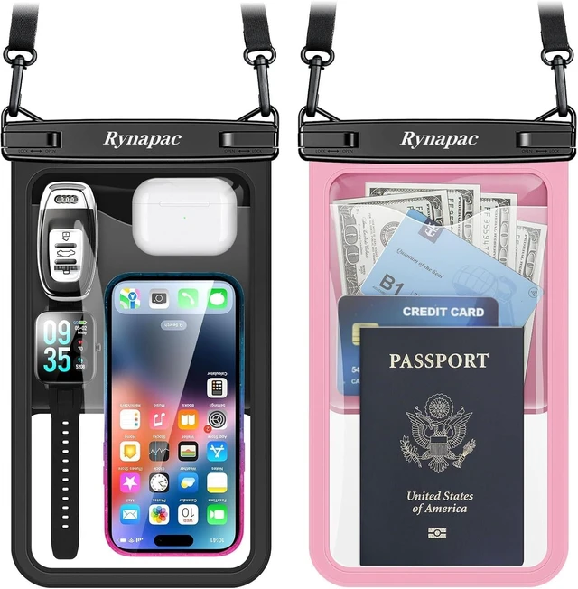 Main image of Large Waterproof Phone Pouch Up to 10 2 Pack IPX8 Protector Pouch